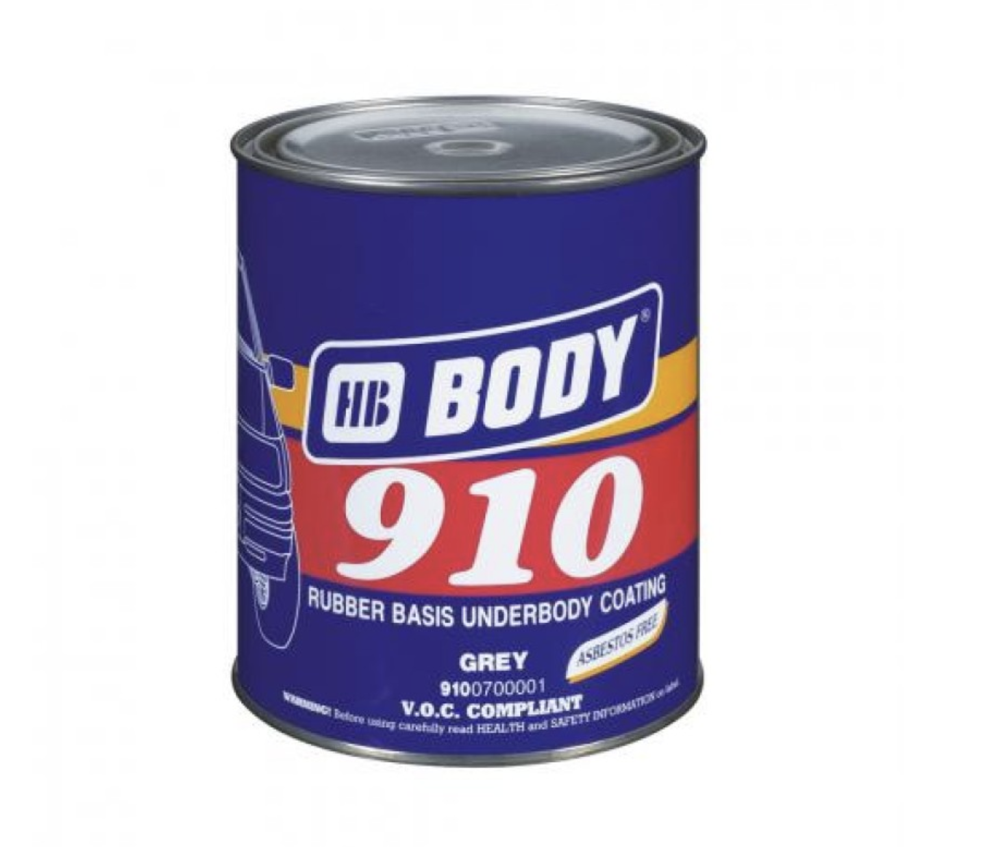 BODY 910 Антикоррозийный состав на основе каучука (1кг) серый