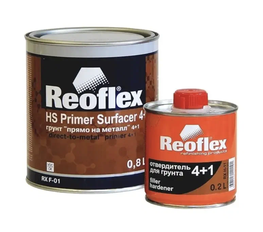Reoflex HS Primer Surfacer Грунт "Прямо на металл" 4+1 (0,8+0,2л) белый