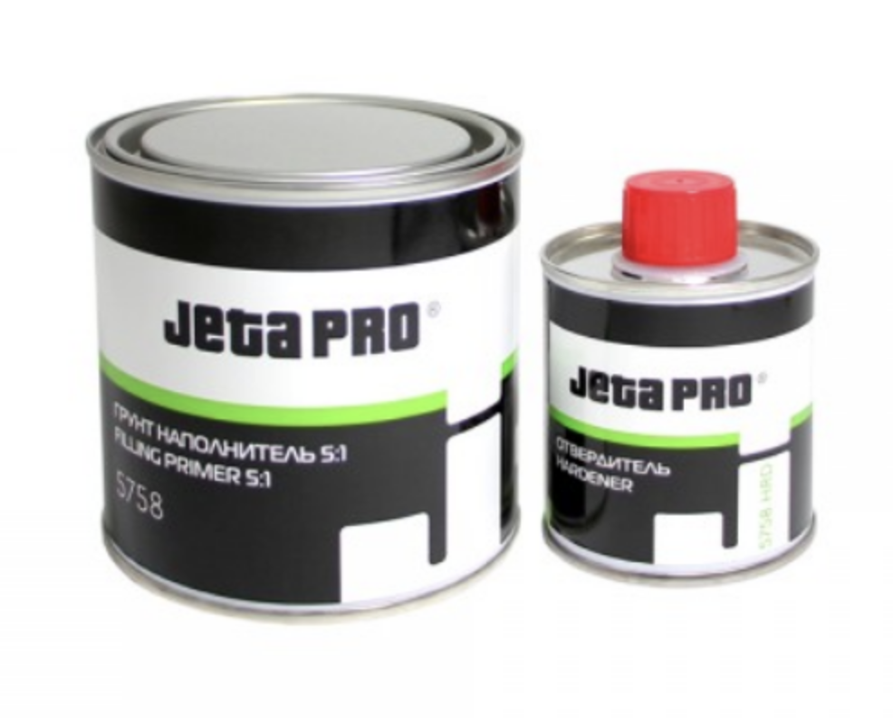 Jeta PRO 5758 Грунт-наполнитель 5:1, акриловый (0,5+0,1л) Черный (6шт/кор)