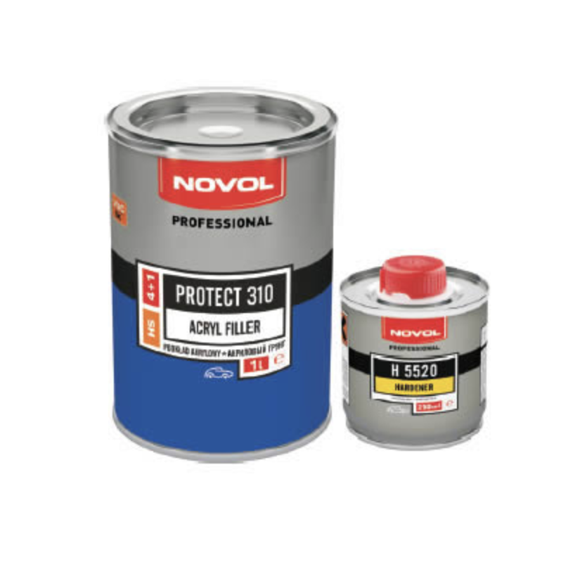NOVOL Protect 310 Грунт акриловый 4+1 HS + отв. H5520 (1+0,25л) серый