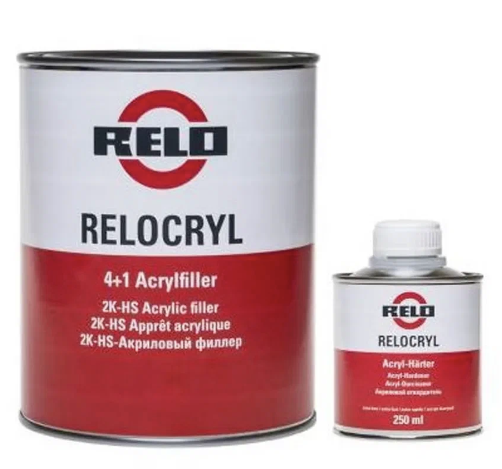 RELO 4+1 2K-HS-Relocryl Грунт акриловый (1+0,25) черный