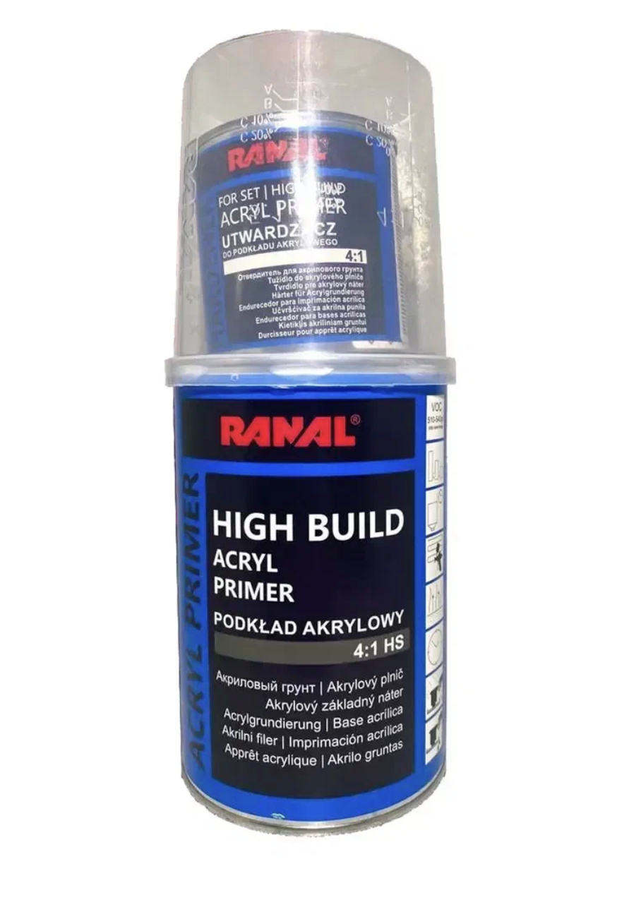 RANAL High Build HS Грунт акриловый 4+1 (0,8+0,2л) черный