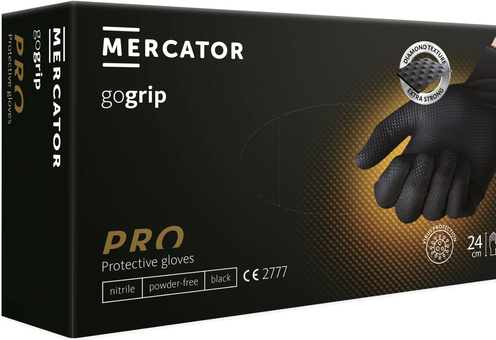 Перчатки Mercator (25 пар) черные М (7-8)