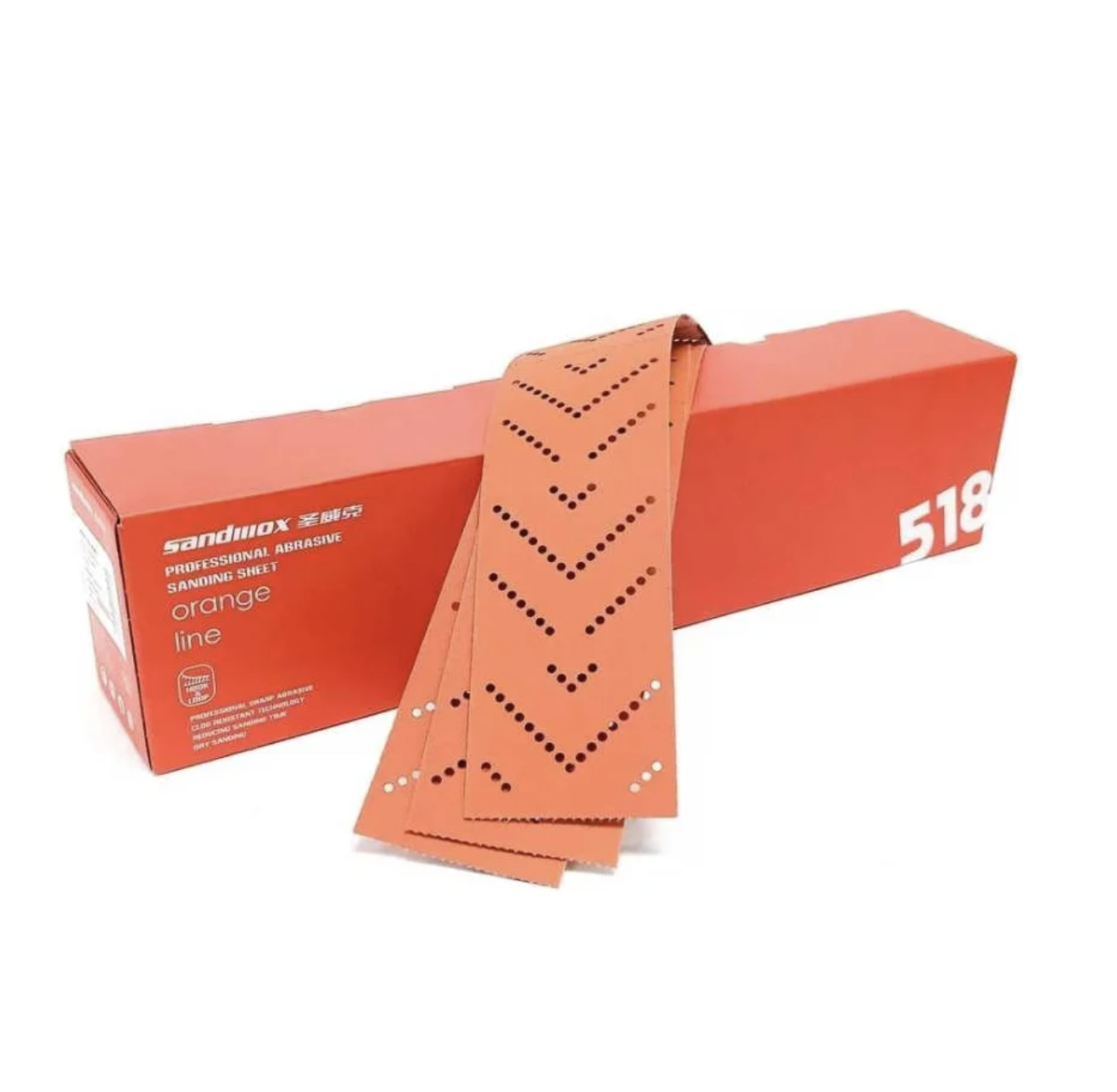 Полоса шлиф. Sandwox 518 LC ORANGE CERAMIC MultiHoles (70*400мм, Р180, 50шт)