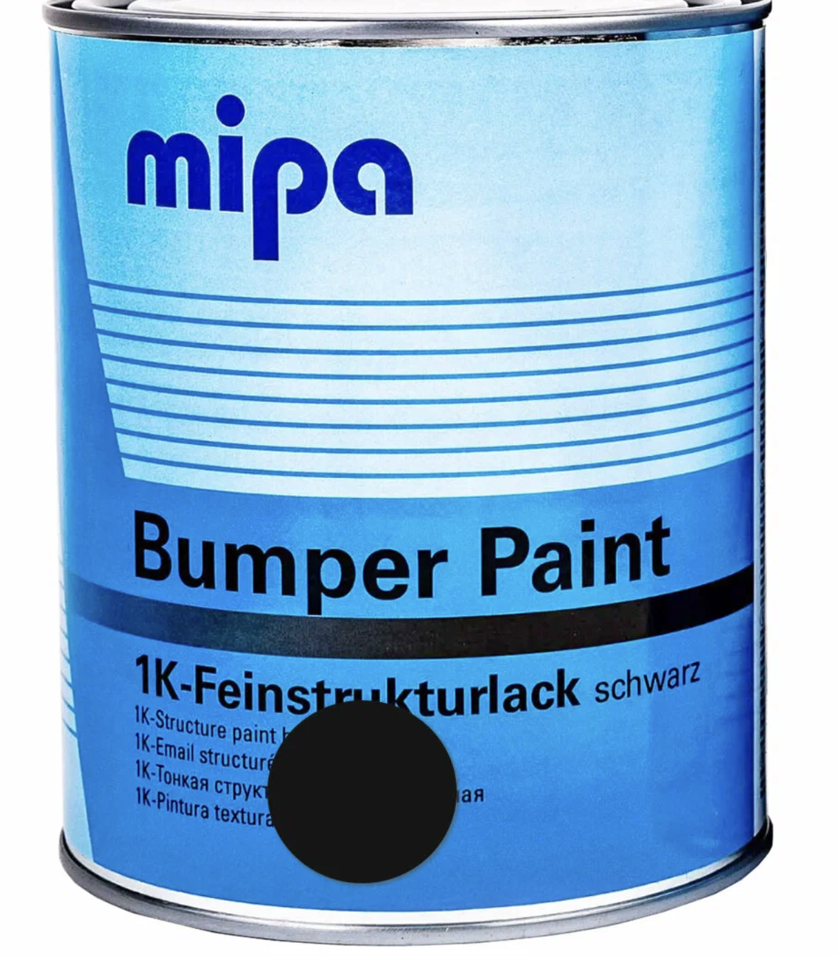 Mipa Bumper Paint 1K Краска структурная для пластика (0,5л) черная