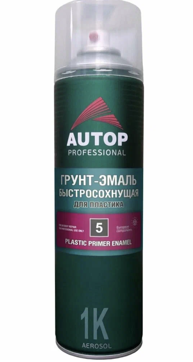 AUTOP №5 Plastic Primer Enamel Грунт-эмаль для пластика (650мл) графит